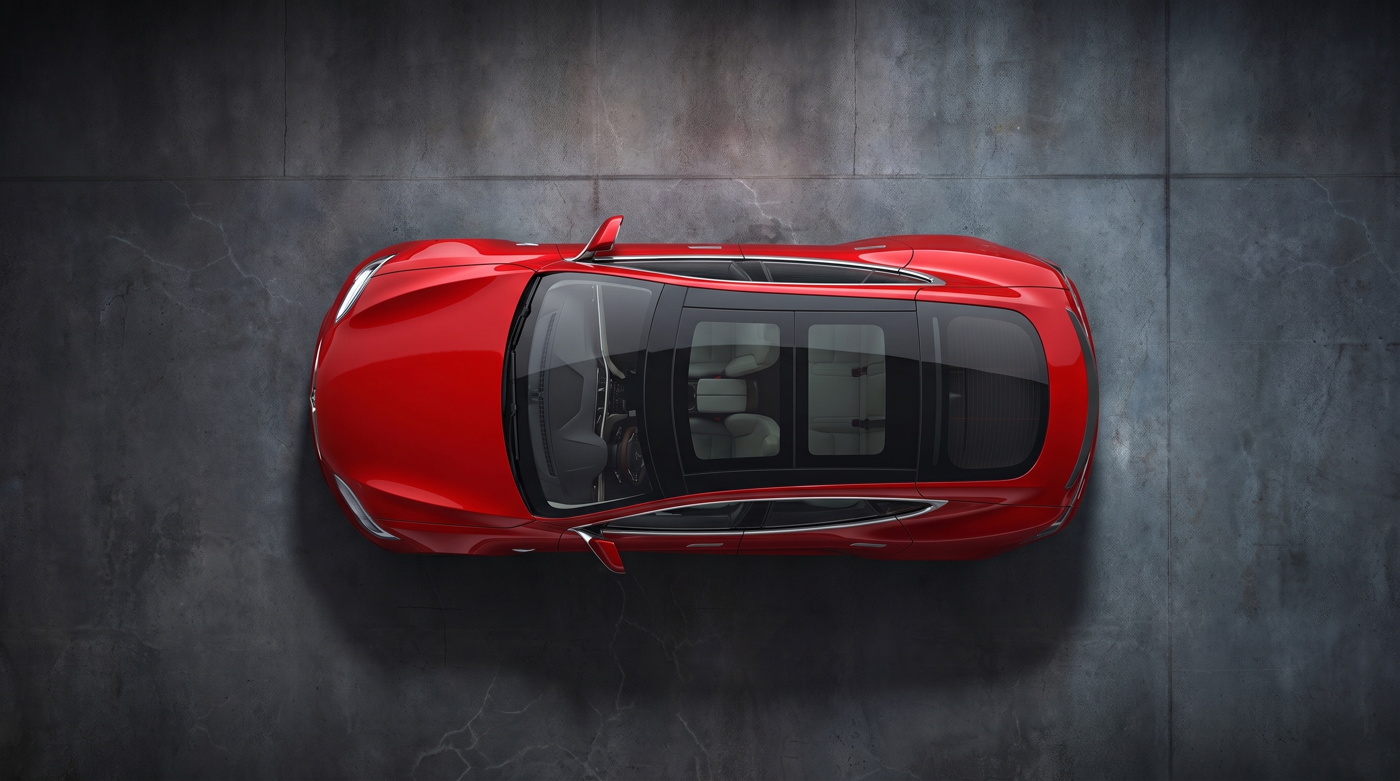 Tesla Model S from above